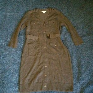 Belted sweater dress